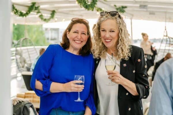 Amanda Dubois toasting 30 years of success