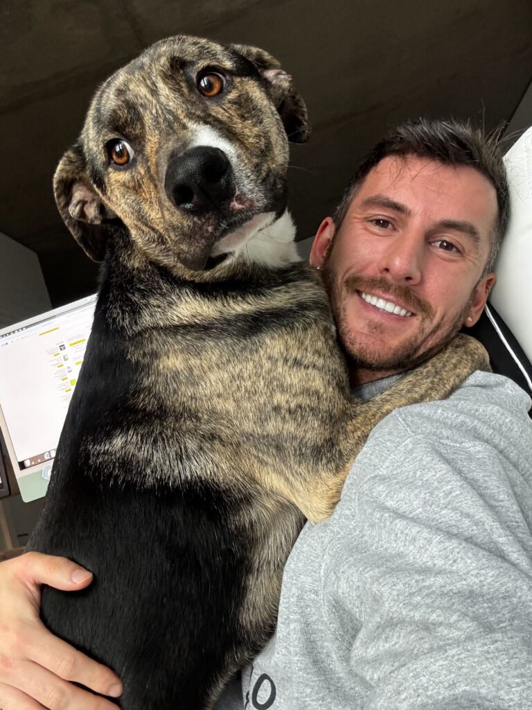 Docket, a mixed breed and the fur baby of Justin Hawthorne.